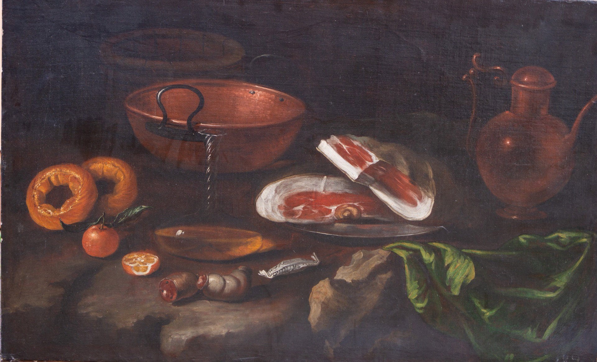 Natura morta - Carlo Magini (Fano, 16 settembre 1720 – Fano, 3 luglio 1806) XVIII secolo - Scheda prof.Agresti - Olio su tela 